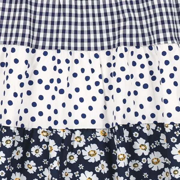 ノースリーブ切り替えワンピース