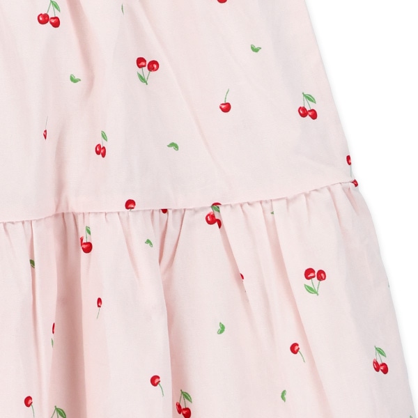 チェリー柄ティアードワンピース