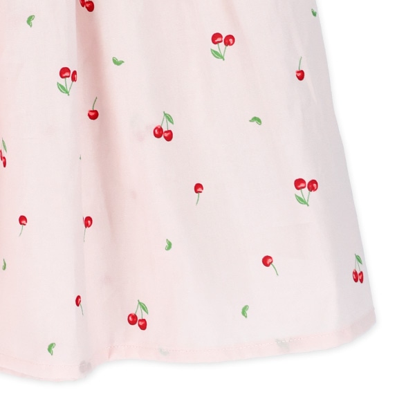 チェリー柄ティアードワンピース