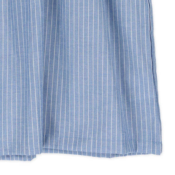 ダンガリーストライプ袖フリルワンピース