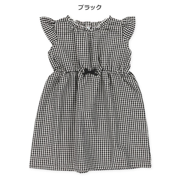 サッカーギンガムチェックフレンチワンピース