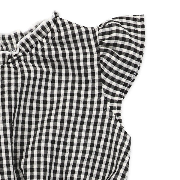 サッカーギンガムチェックフレンチワンピース