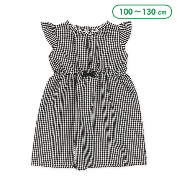 サッカーギンガムチェックフレンチワンピース