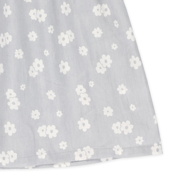 布帛花総柄袖フリルワンピース