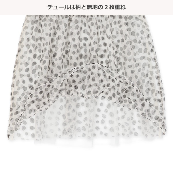 レオパード柄チュールキャミワンピース＆Tシャツワンピースセット