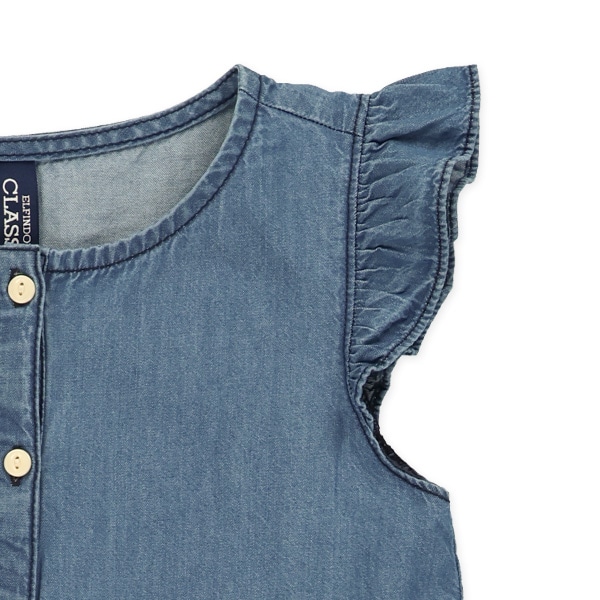 デニムフリルワンピース