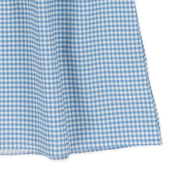 チェック柄レイヤード風ティアードフレンチワンピース