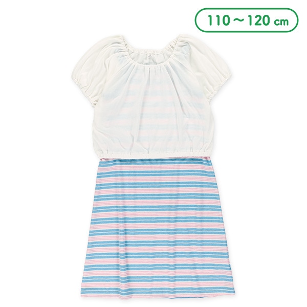 半袖トップス&ボーダーキャミワンピースセット