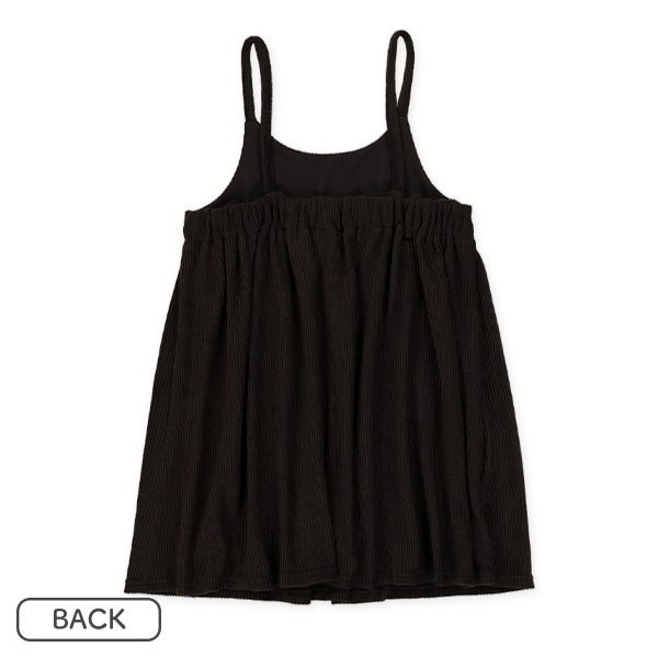 テレコ長袖Tシャツ＆ニットコールジャンパースカート