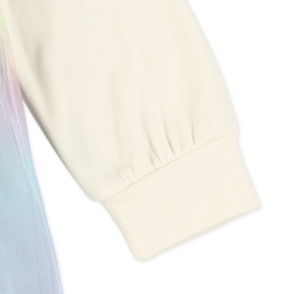 裏ベロア胸ロゴ長袖ワンピース