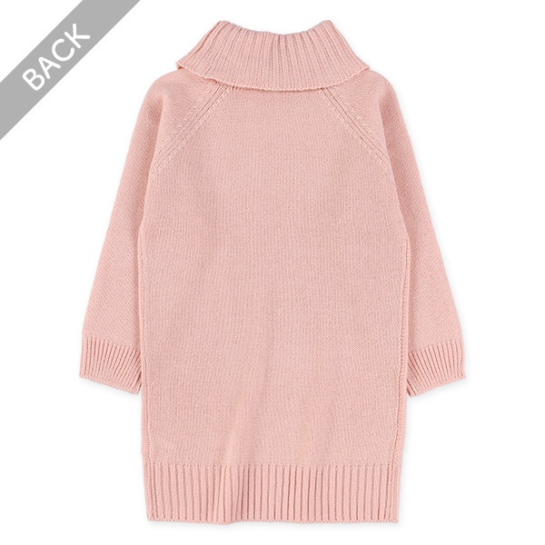 5Gニットオフタートル長袖ワンピース
