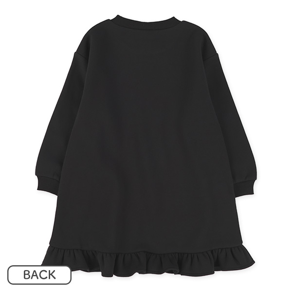 裏起毛ボアアニマルベスト&長袖ワンピースセット