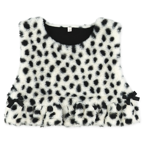 裏起毛ボアアニマルベスト&長袖ワンピースセット