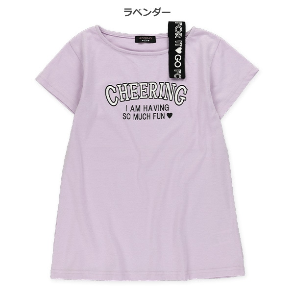 肩テープ胸ロゴ半袖ワンピース