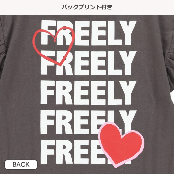 ハートロゴ前後プリント半袖ワンピース