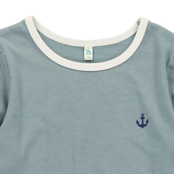 天竺襟半袖ワンピース