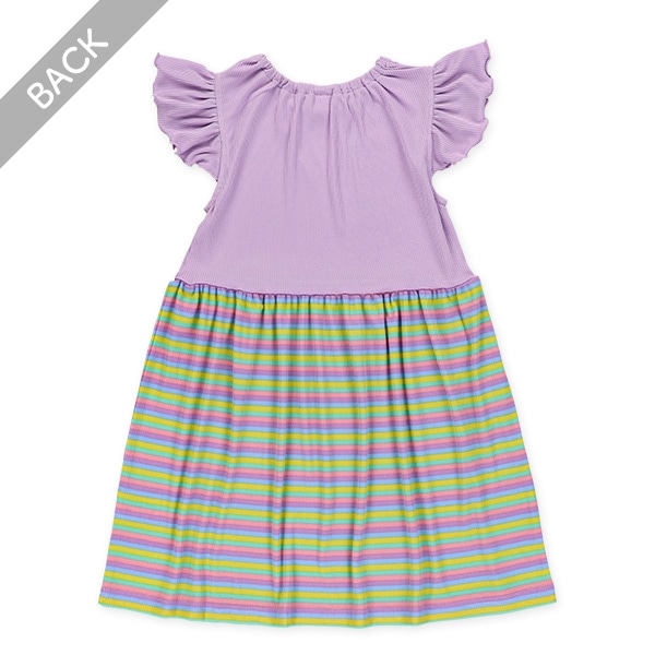 ストレッチテレコボーダー半袖ワンピース