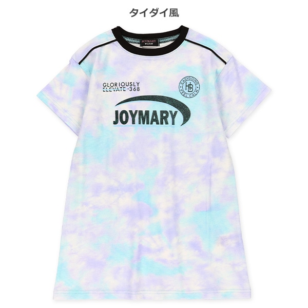 肩ライン切り替え半袖ワンピース