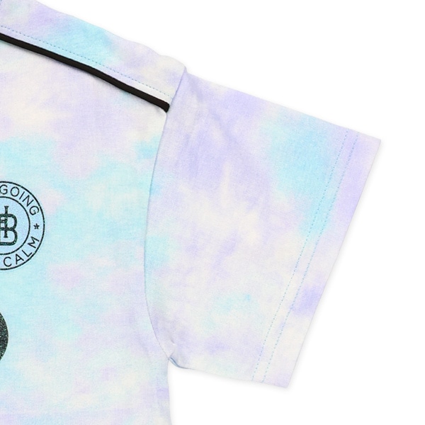 肩ライン切り替え半袖ワンピース