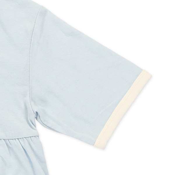 ニットティアードロゴ半袖ワンピース