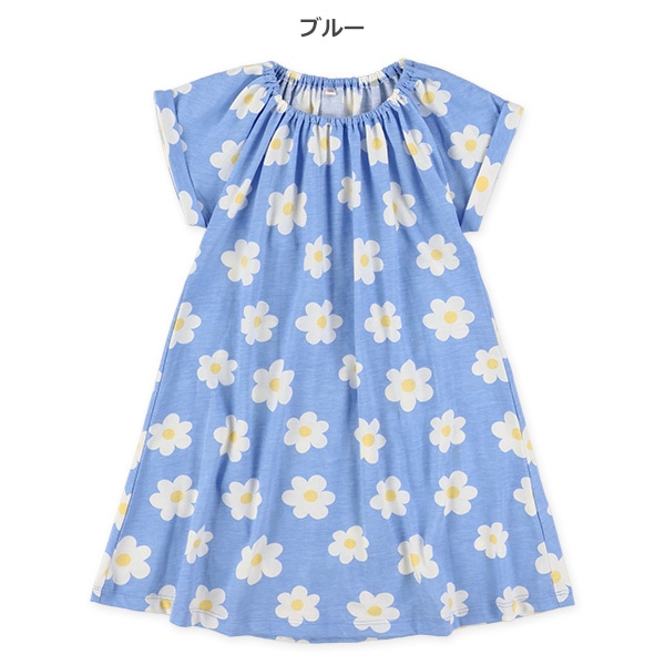 花総柄フレンチワンピース