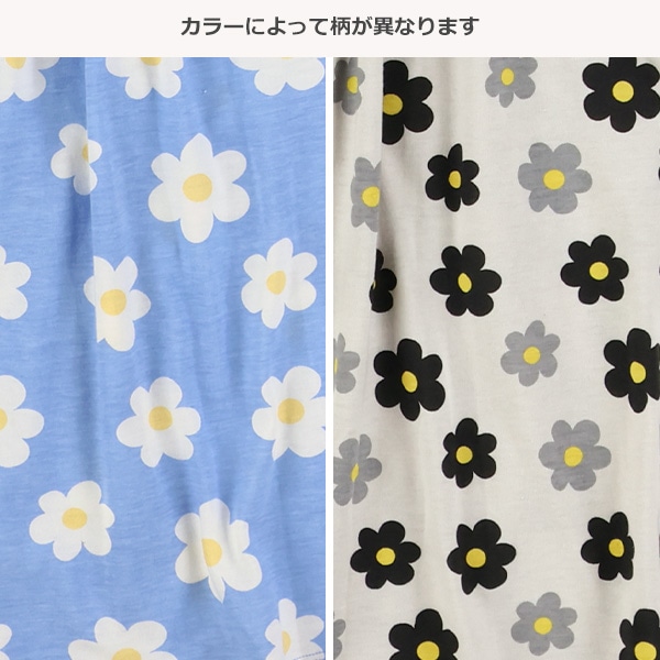 花総柄フレンチワンピース