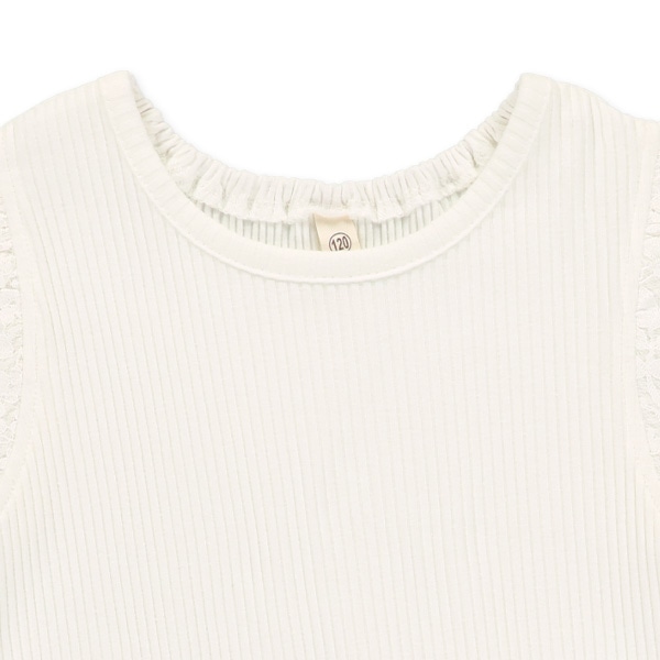 花刺繍レース切り替えノースリーブワンピース