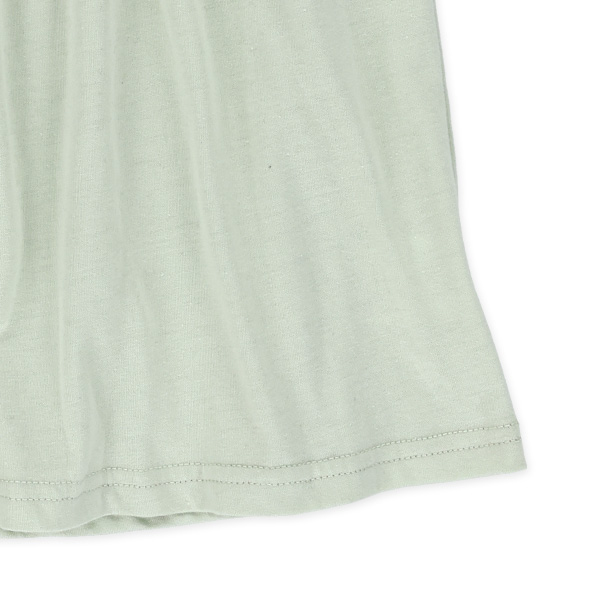 天竺無地フリルノースリーブワンピース