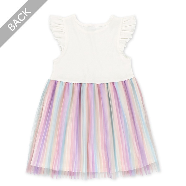 プリーツチュール切り替えフレンチワンピース