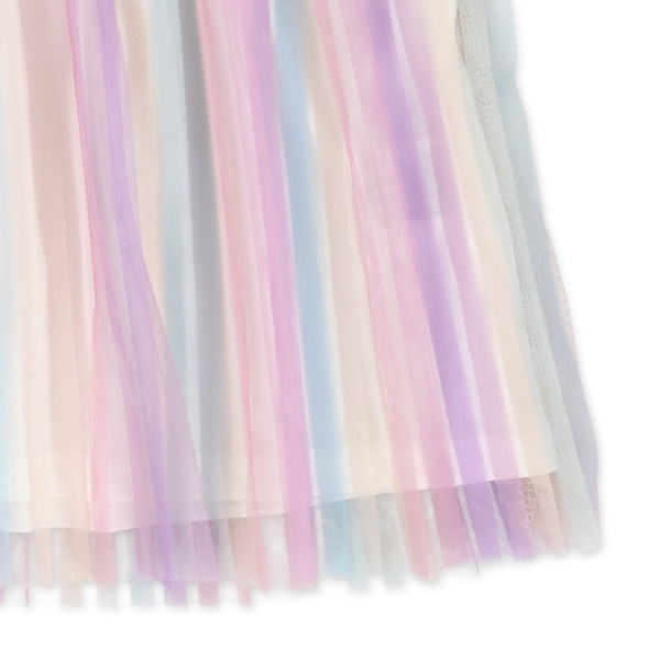 プリーツチュール切り替えフレンチワンピース