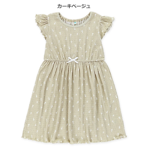 天竺シャーリングフレンチワンピース