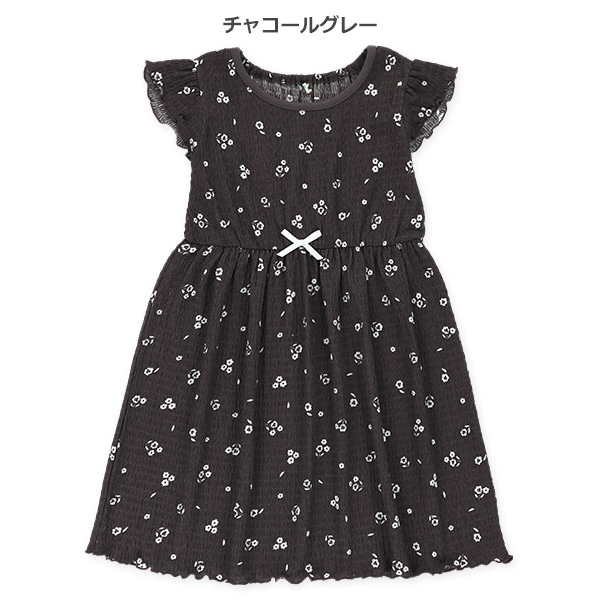 天竺シャーリングフレンチワンピース