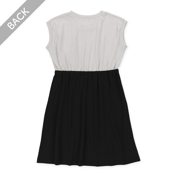 天竺切り替えノースリーブワンピース