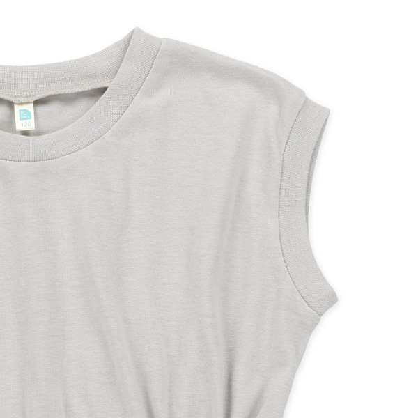 天竺切り替えノースリーブワンピース