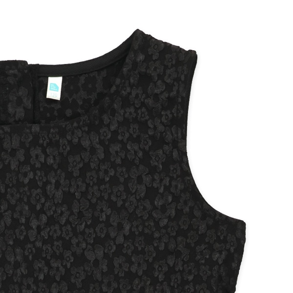 ジャガードフォーマルノースリーブワンピース（花柄）