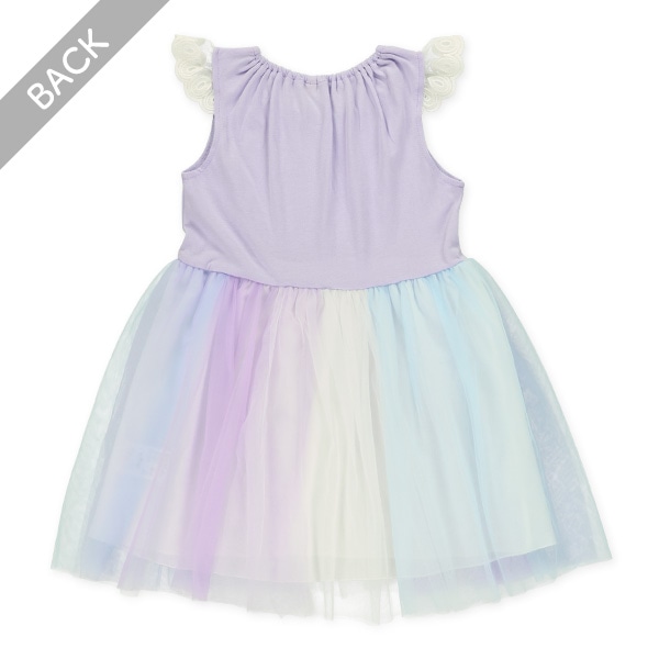 三色スカートリボン切り替えワンピース