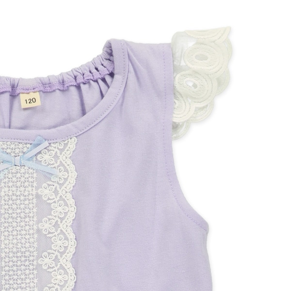 三色スカートリボン切り替えワンピース