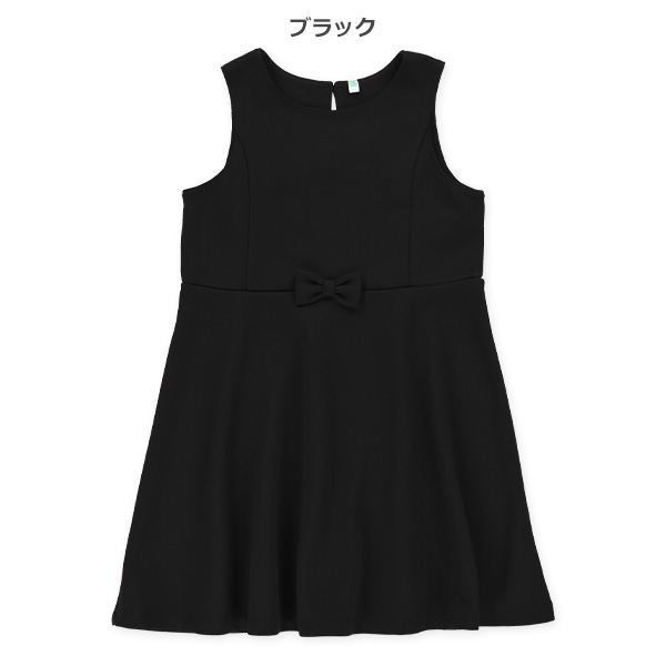 ウエストリボンフォーマルノースリーブワンピース