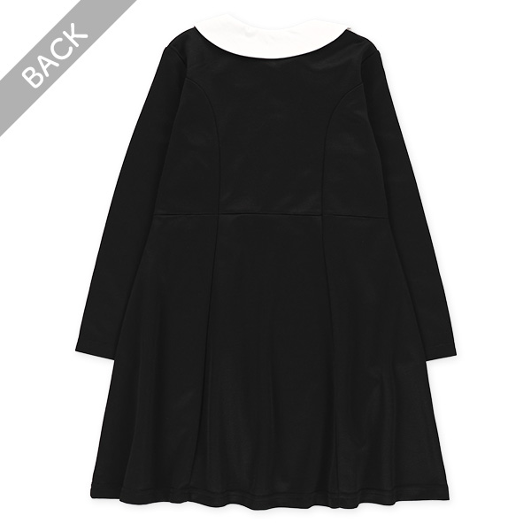 襟付きフォーマル長袖ワンピース