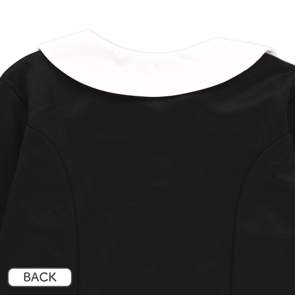 襟付きフォーマル長袖ワンピース