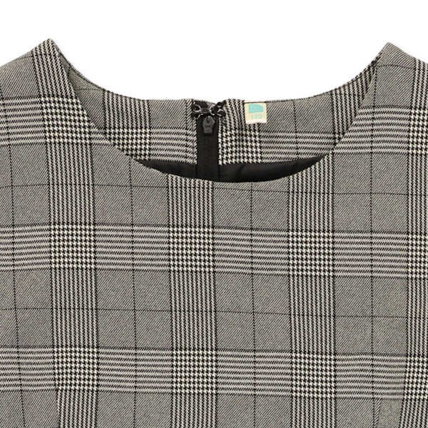 ボレロ付きチェック柄フォーマルワンピース