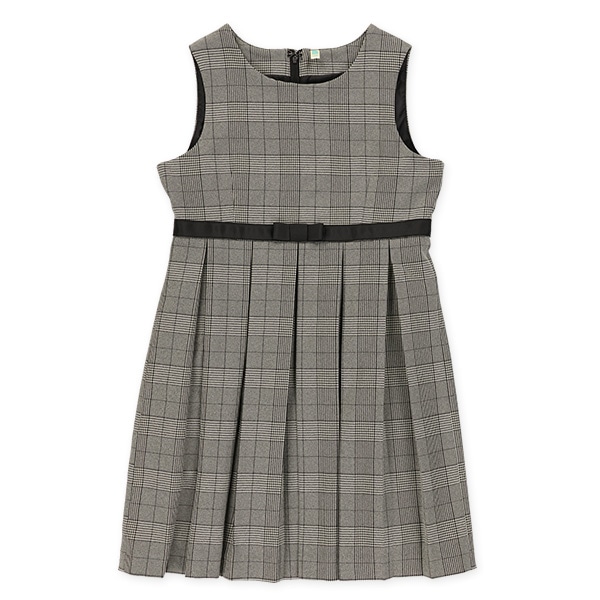 ボレロ付きチェック柄フォーマルワンピース