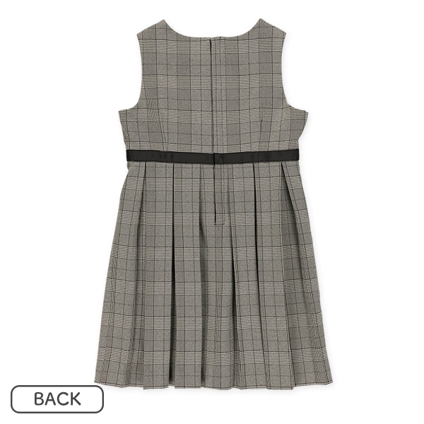 ボレロ付きチェック柄フォーマルワンピース