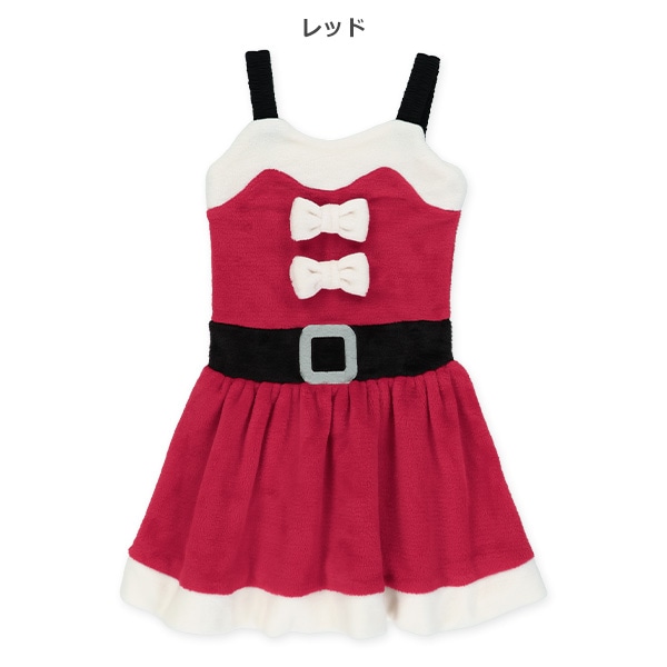 フリースサンタなりきりキャミワンピース&ヘアバンドセット