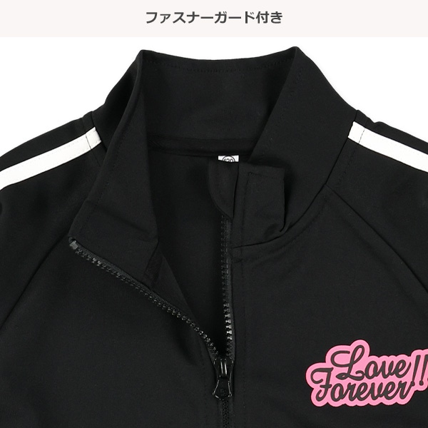 スムース袖リボンロゴトラックジャケット&パンツセット