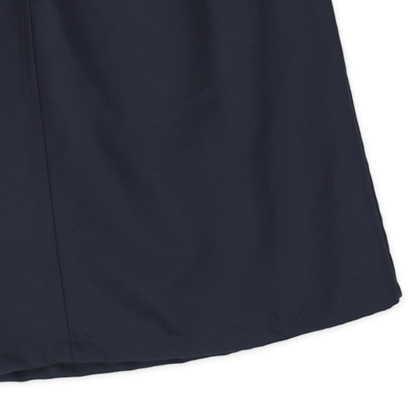 ピーチスカート長袖ボーダードッキングワンピース