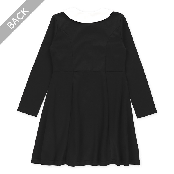 襟付きフォーマル長袖ワンピース