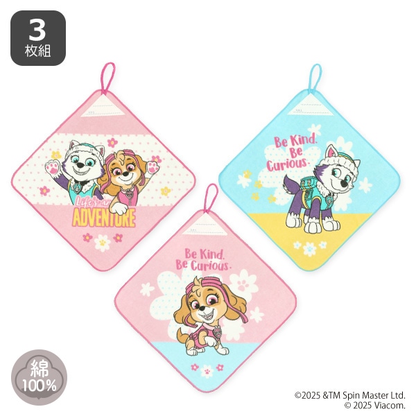 3枚組シャーリングループ付きタオル（パウパトロール）