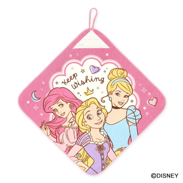 3枚組シャーリングループ付きタオル（ディズニープリンセス）