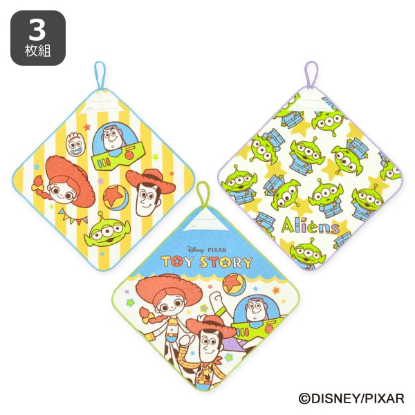 3枚組シャーリングループ付きタオル（トイ・ストーリー）